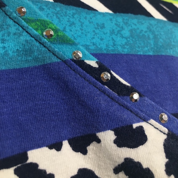 Ruby Rd. Favorites | Women’s Colorful Multi-Print Shirt Top - Picture 5 of 14